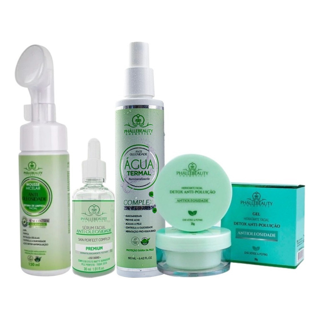 Kit Skincare Completo Cuidado Facial Limpeza De Pele Anti Oleosidade