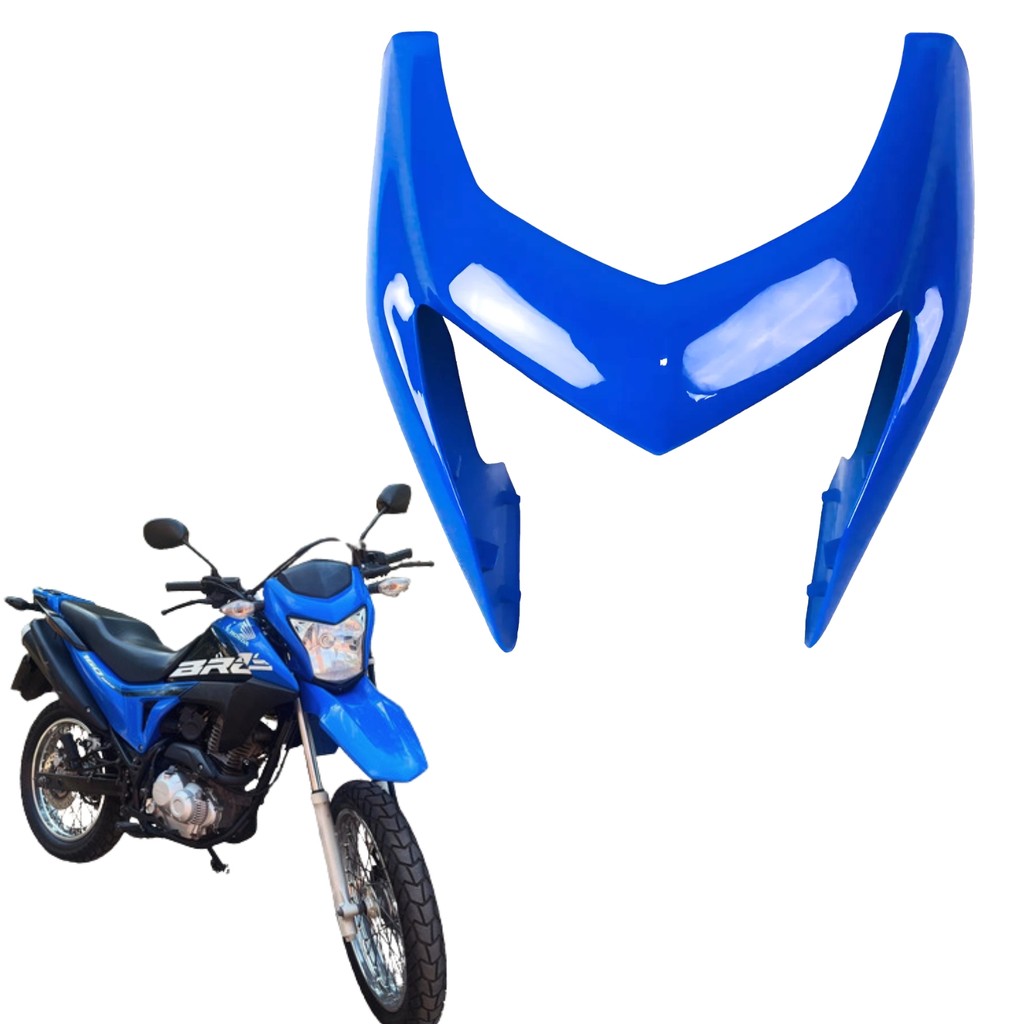CARENAGEM CAPA FAROL BANANINHA FRONTAL HONDA NXR BROS 160 AZUL 2019 PARAMOTOS HONDA