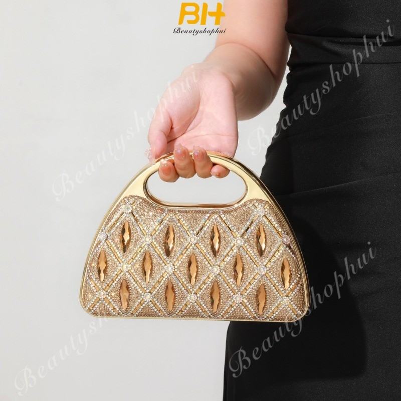 Bolsa De Noite Feminina Festa Casamento Diamante Cristal Strass Clutch
