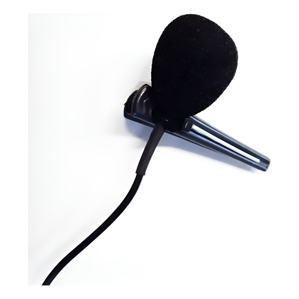Microfone Lapela New Live Duplo Entrevista P3 Smartphone Cor Preto