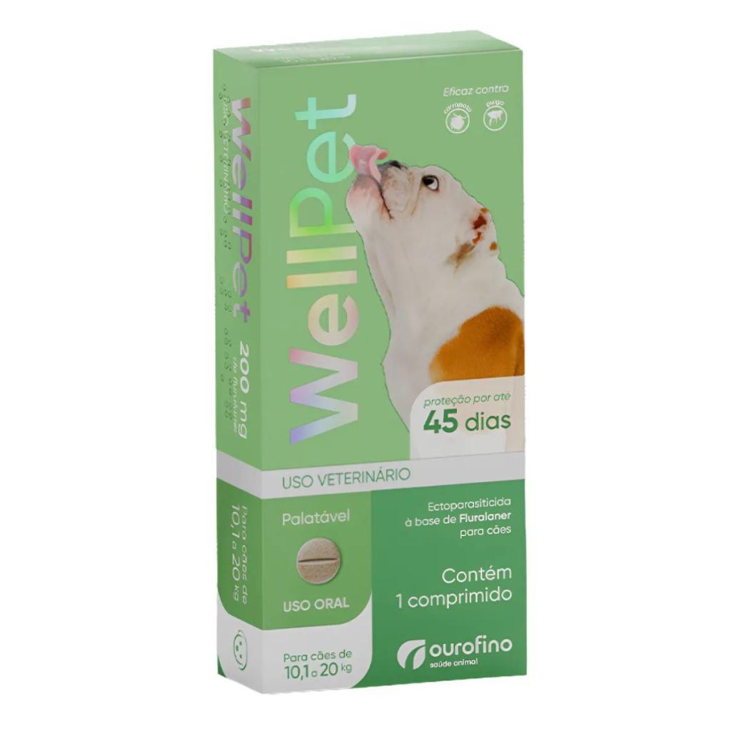 WellPet 200 mg Cães de 10,1 a 20Kg Ourofino - 1 Comprimido em Oferta na Shopee