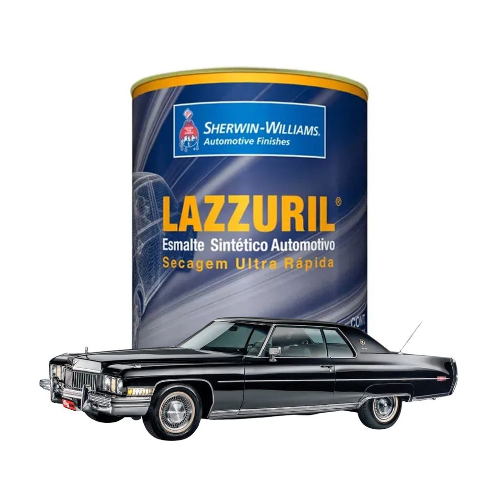 Tinta Esmalte Preto Cadillac Lazzuril Automotivo 900ml