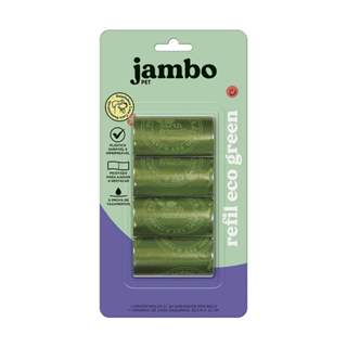 Refil Bio Eco Green 4 Rolos de Saquinhos Higiênicos Degradáveis Jambo Pets - 11326 em Oferta na Shopee