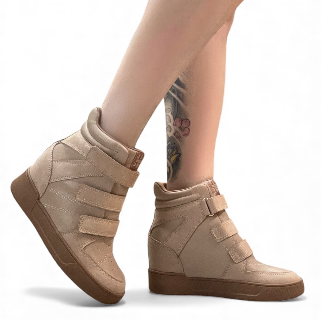 Bota Sneaker Retrô Mocca Anabela Embutida Ramarim 2591202-2