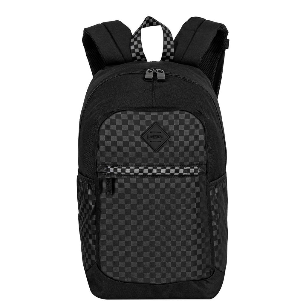 Mochila Sestini Magic - Nailon Xadrez Preto em Oferta na Shopee
