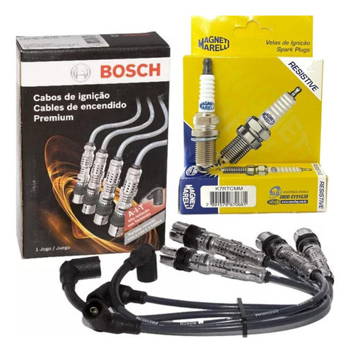 Kit Jg Cabo E Velas Ignição Vw  Kombi 1.4 8v Flex Desde 2009 Preto em Oferta na Shopee