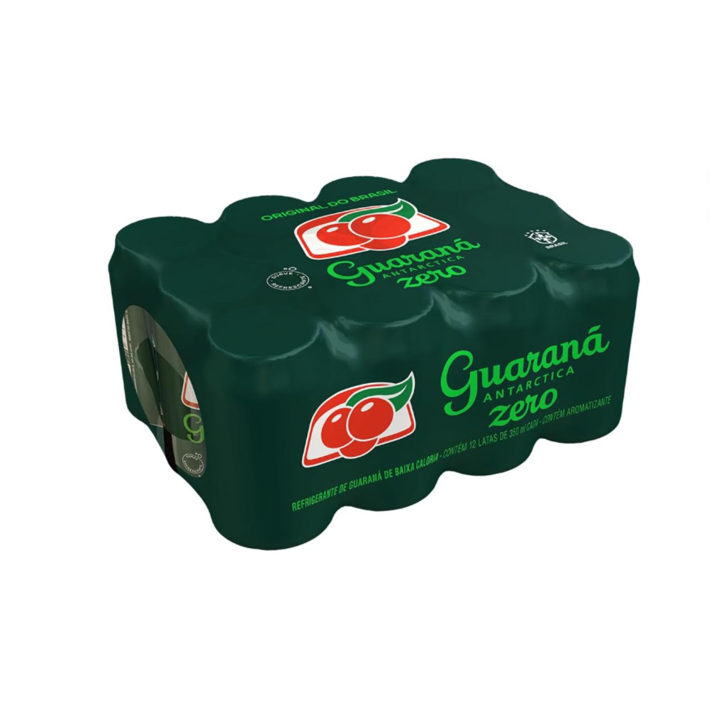 REFRIGERANTE GUARANA ANTARTICA ZERO 350ML PACK 12 UNIDADES