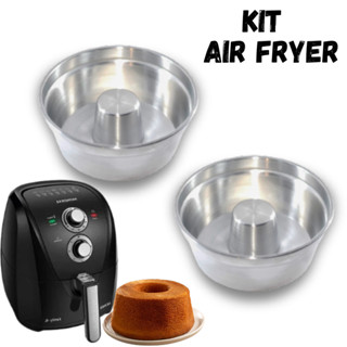 KIT 2 Formas Suiça para Bolo?Pudim N. 18 e 16  Air Fryer 3,5 em Oferta na Shopee
