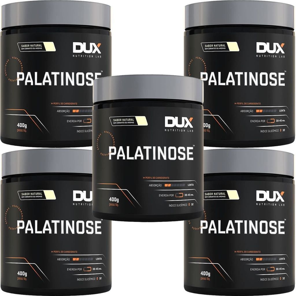 Kit 5X Palatinose - 400g Sabor Natural - Dux Nutrition