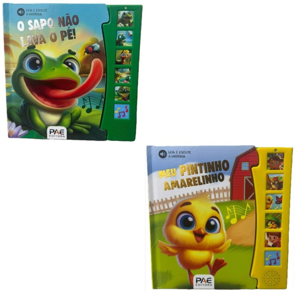Kit: O Sapo Não Lava O Pé! - Leia E Escute A História - Vol. -1 + Meu Pintinho Amarelinho - Leia E Escute A História -