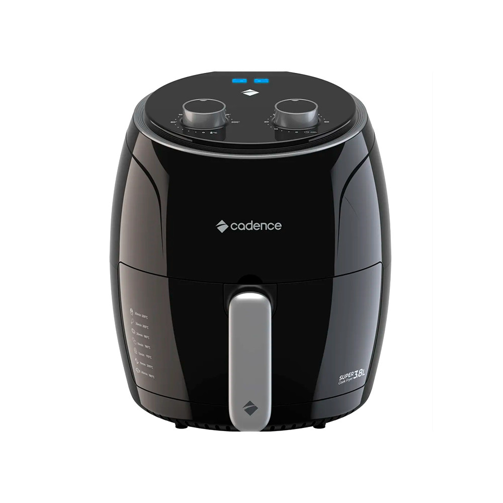 Fritadeira Air Fryer Cadence Super Cook 3,8 Litros Preto Frt410 - 127v em Oferta na Shopee