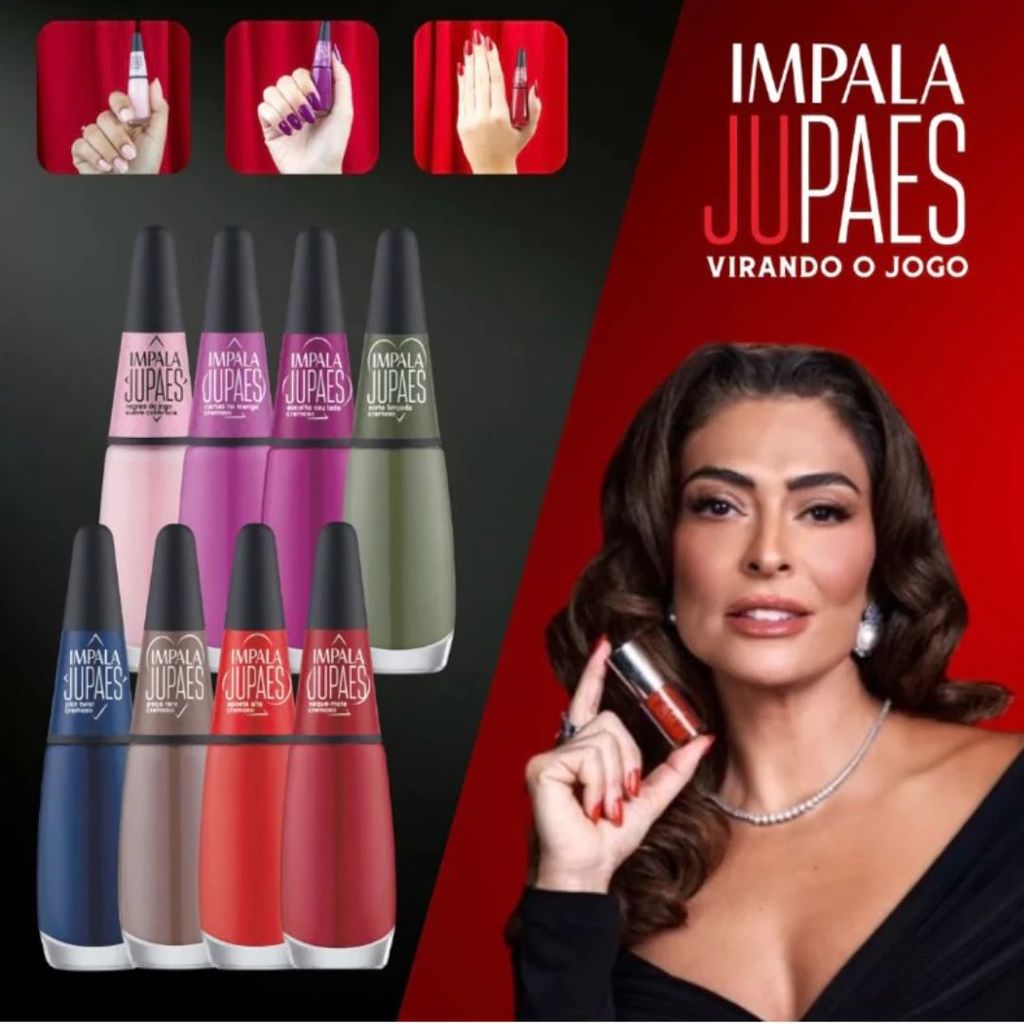 Kit 7 Esmaltes Impala Nova Coleção Ju Paes Virando o Jogo Cremosos Novidade Lançamento Manicures em Oferta na Shopee