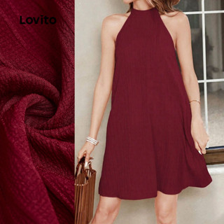 Lovito Vestido Casual Com Decote Em V Modelo A Em Jacquard Vermelho Primavera/verão Para Mulheres L158ED1332 em Oferta na Shopee