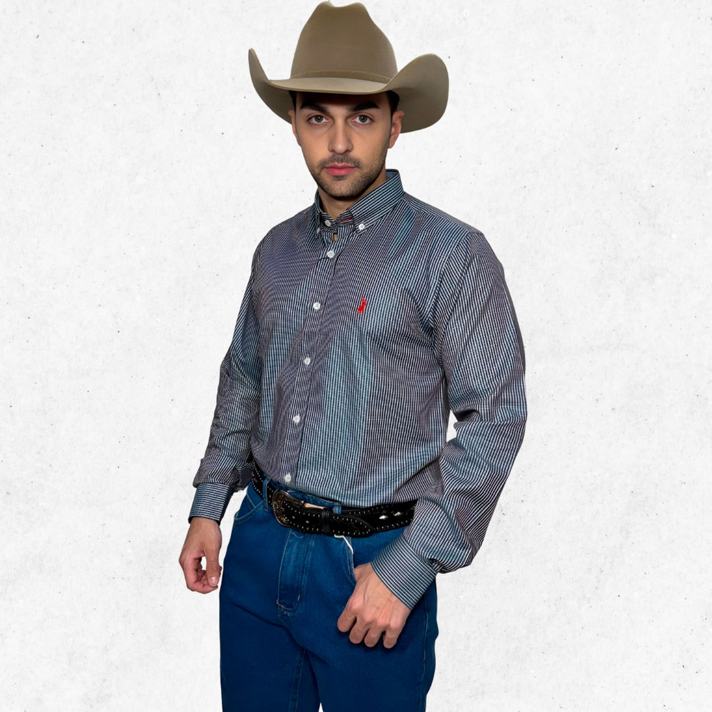 Camisa Manga Longa Masculina Country Xadrez Austin