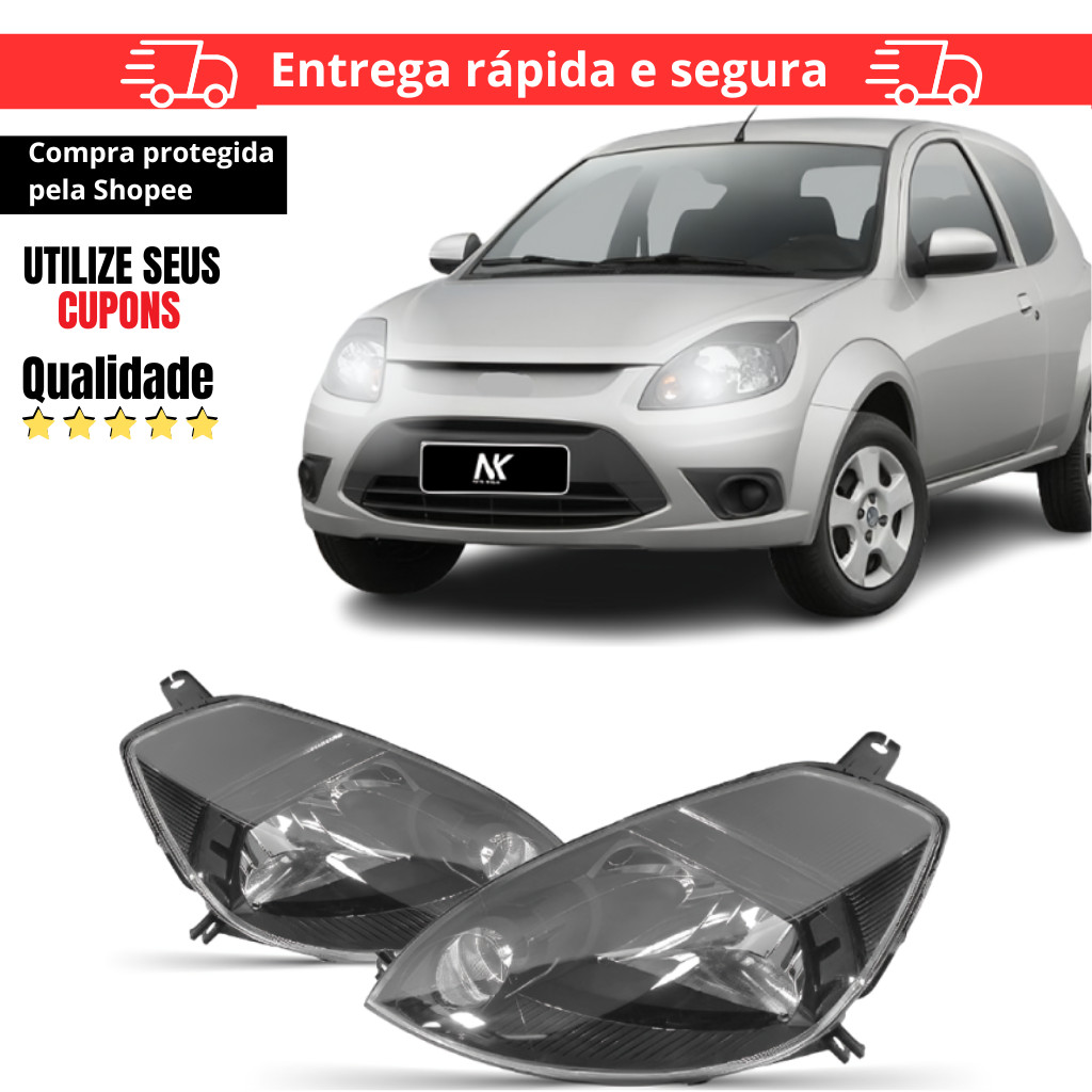Par/Un Farol Dianteiro KA 2008 2009 2010 2011 2012 13 2014 em Oferta na Shopee
