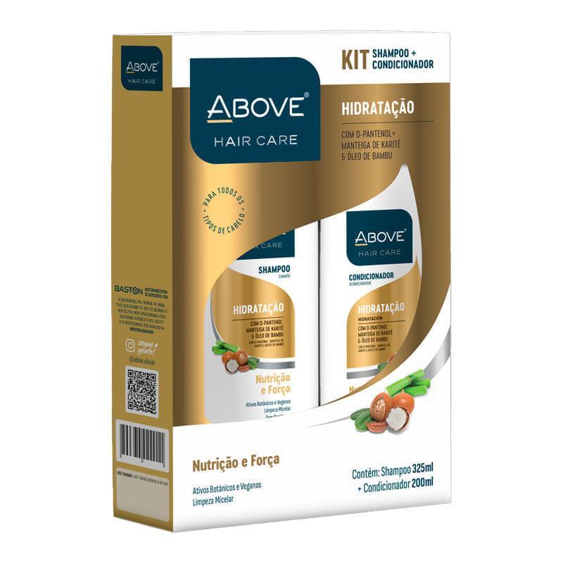 Kit Shampoo  325ml + Condicionador Hidratação Above Hair Care Nutrição e Força 200ml em Oferta na Shopee
