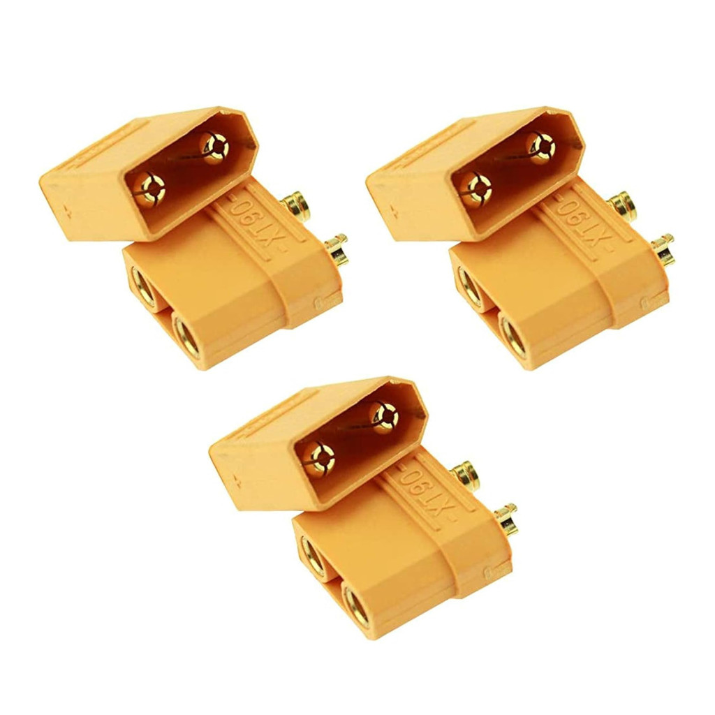3 Pares de  Conectores Plug XT90 Alta Corrente Macho+fêmea Modelismo Projetos bitola 4mm 10AWG