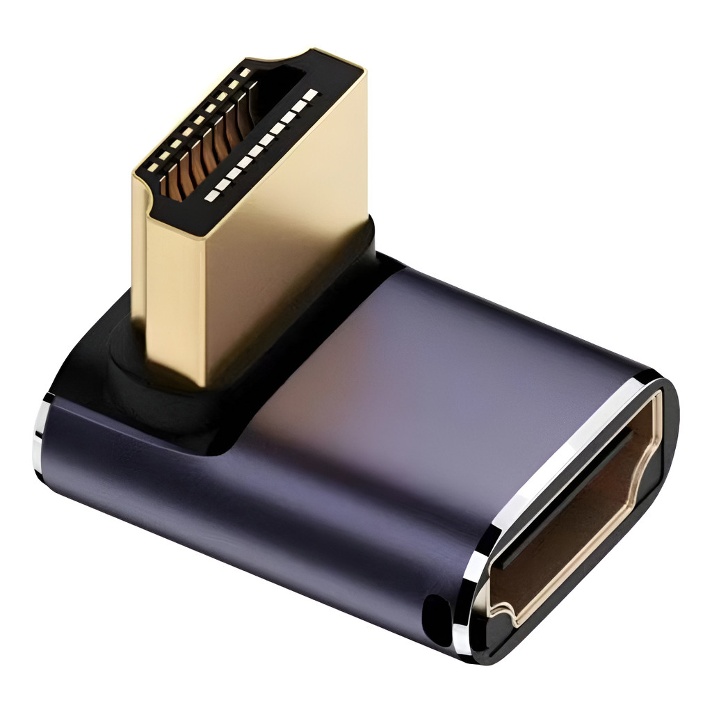 Adaptador Hdmi 2.1 8k 60hz Macho E Hdmi Fema 48gbps Video 8k - Violeta-escuro