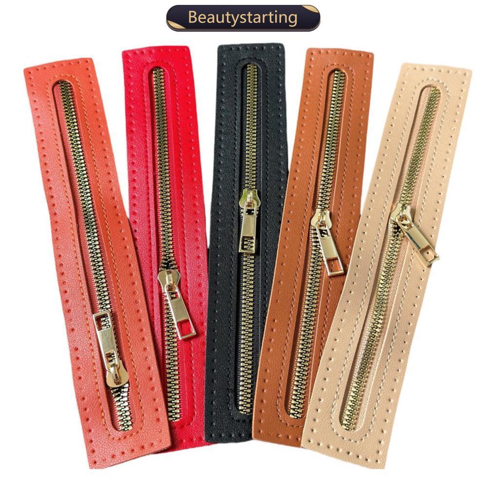 BEAUTYSTARTING Multicolor PU Couro Costurado À Mão Zíper DIY Bolsa Artesanal Substituível Macio Com Acessório De Modific