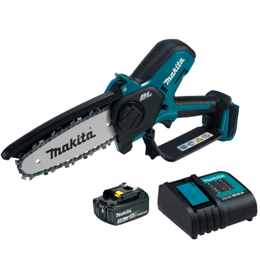Cortadora de Galhos a Bateria 18V Makita Motor Brushless 1 Bateria 3.0Ah 1 Carregador Rápido