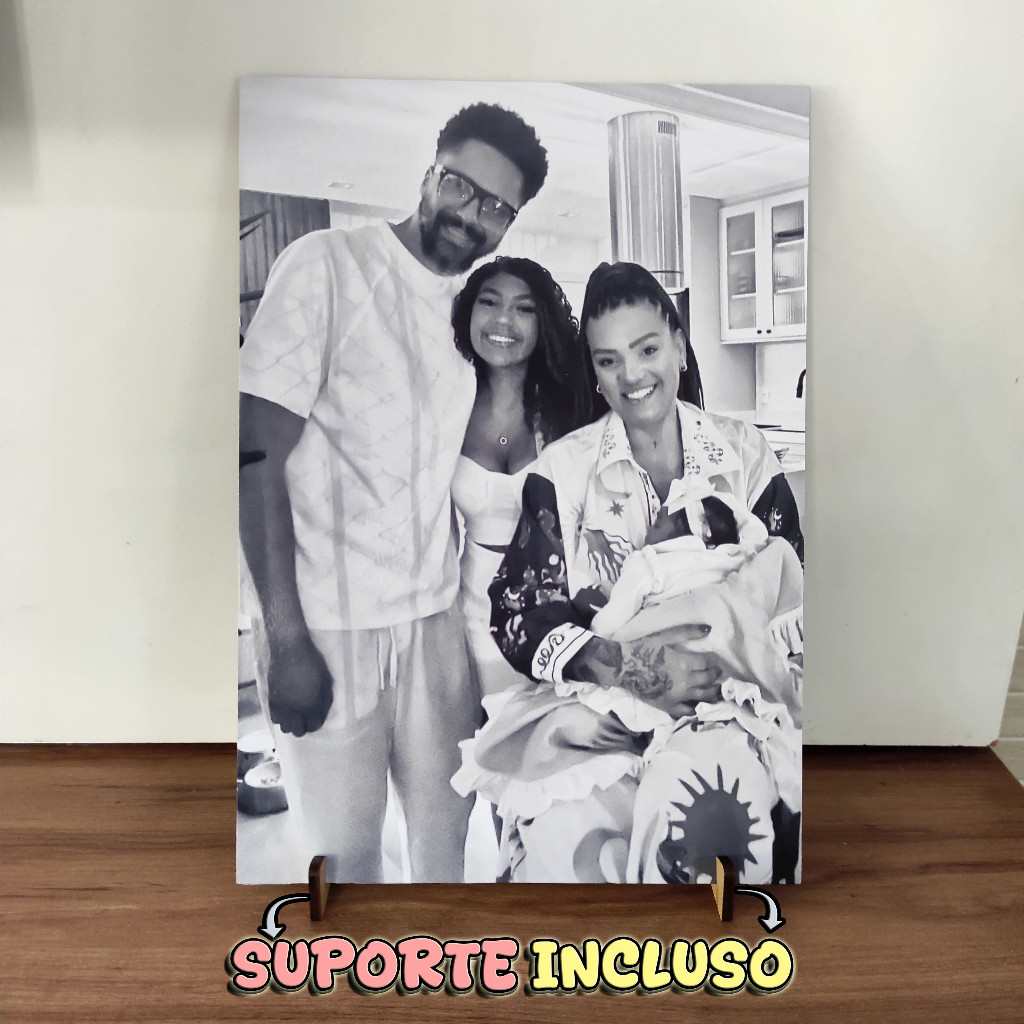 kit Quadros quadrinhos personalizados com foto e suporte enfeite de mesa decoração quarto sala