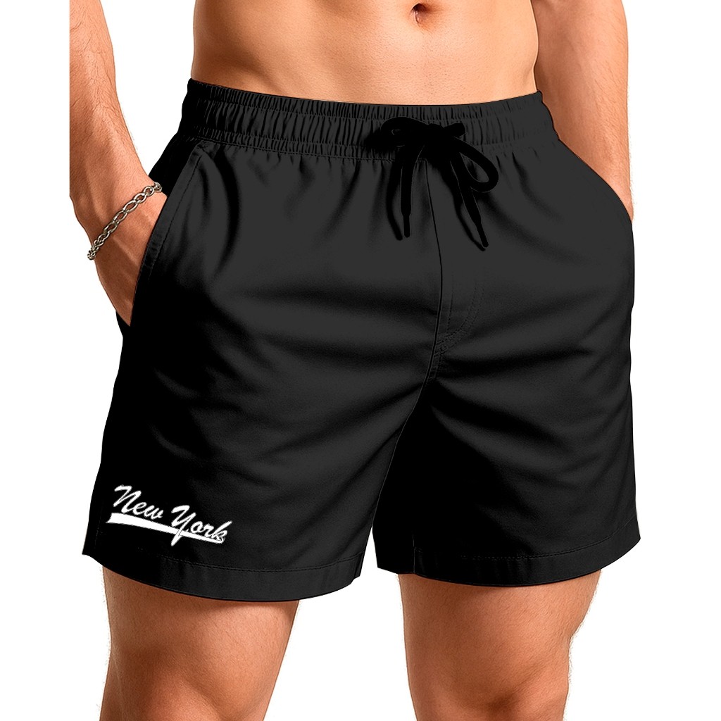 Bermuda Tactel Short Mauricinho Masculino New York College Academia Corrida Treino