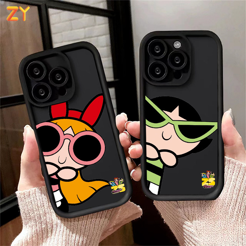 Capa Para Samsung A07 A17 A06 A16 A72 A71 A55 A05S A04E A15 A14 A52 A34 A32 A03 S24 S23 S20 Preto Meninas Superpoderosas