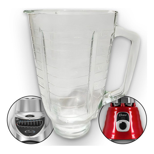 Copo Oster Jarra de Vidro Quadrado Original 1,25L