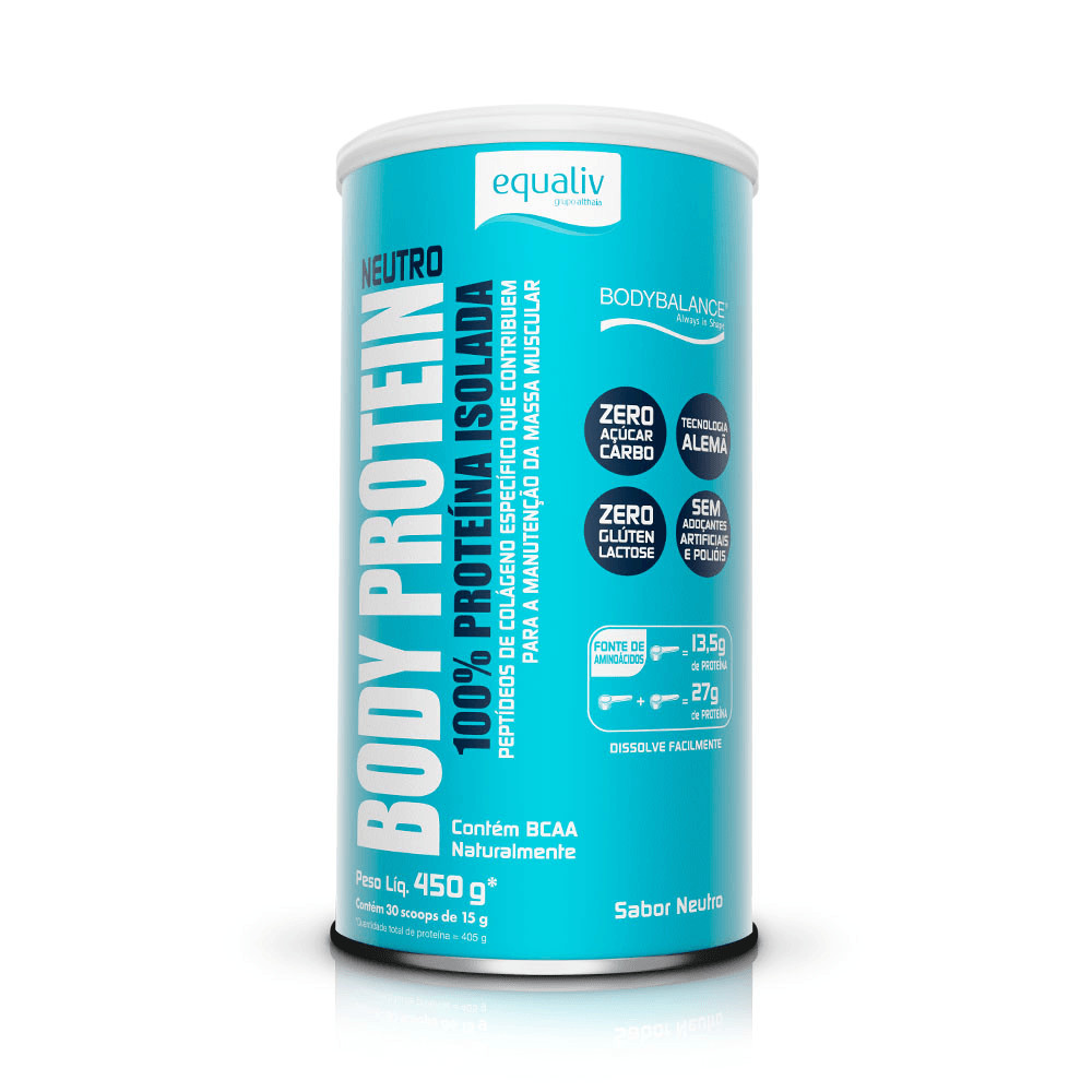 Proteína Equaliv Body Protein Neutro 450g Para Recuperação e Massa Magra Original