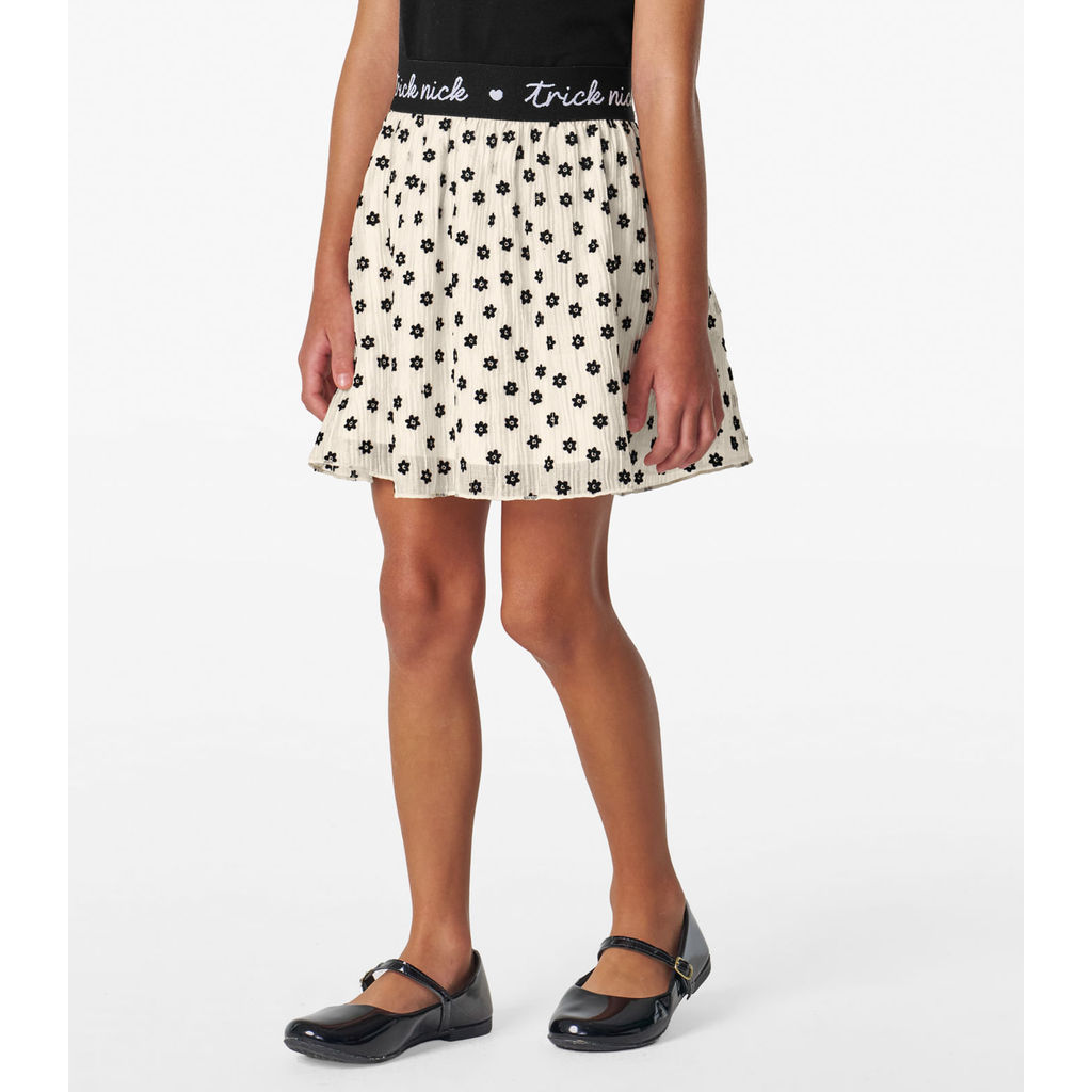 Detalhes do Conjunto Blusa com Saia em Cotton Leve Trick Nick Preto