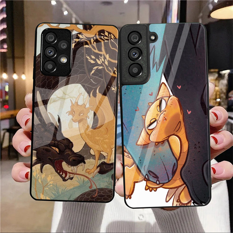 Tairn E Andarna Quarta Asa basgiath war 04 Capa De Telefone De Vidro Para Samsung Galaxy A14 A16 A30 A22 A32 A33 A15 A35