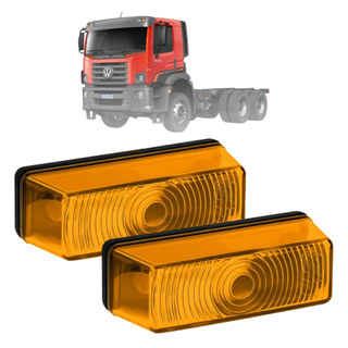 Kit 2 Lanterna Do Teto Para Caminhão Volkswagen Constellation Luz Delimitadora Tapa Sol Ambar em Oferta na Shopee