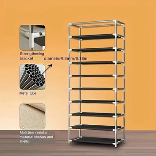 Sapateira Vertical Inox Luxo 27 pares 9 Prateleiras