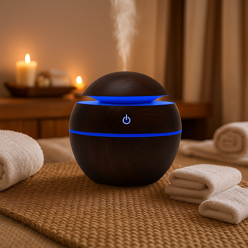 Umidificador 200ml Aromático LED para Quarto e Ambiente Relaxante em Oferta na Shopee