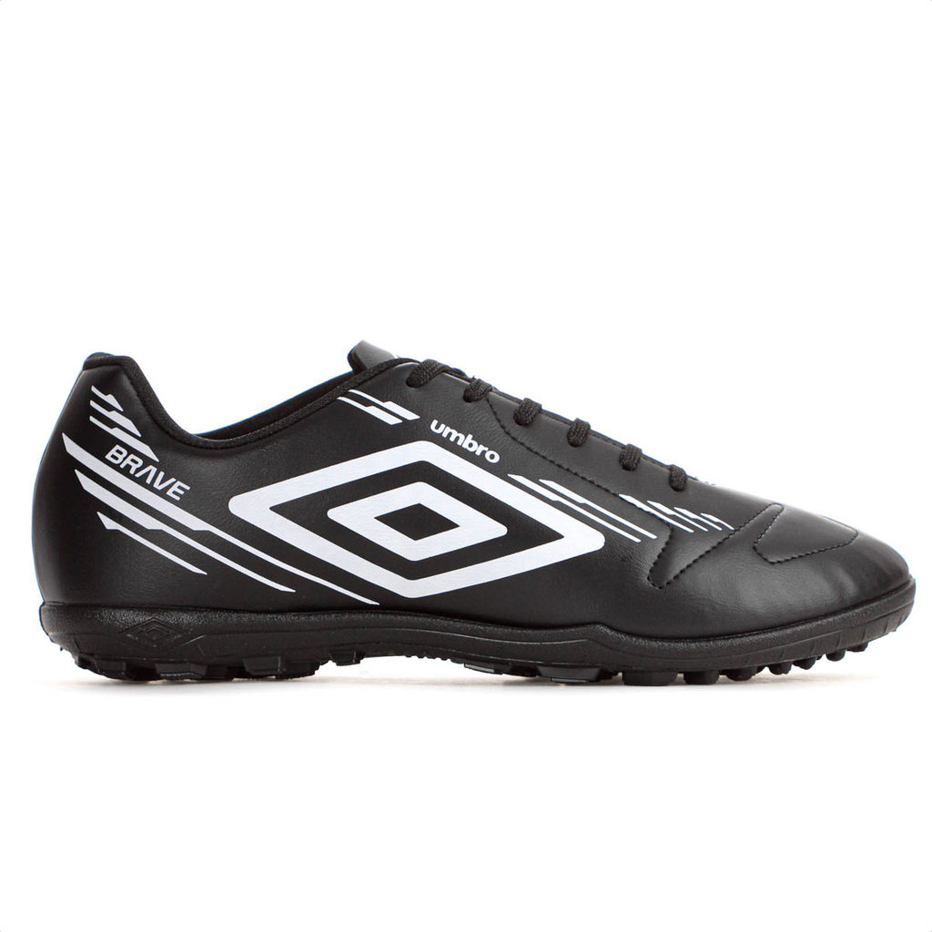 Chuteira Umbro Society Brave Preto e Branco - Masculino em Oferta na Shopee