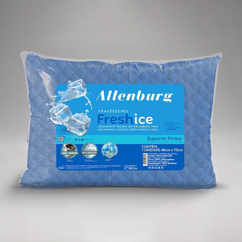 Travesseiro Altenburg Fresh Ice Azul 48cm x 70cm em Oferta na Shopee