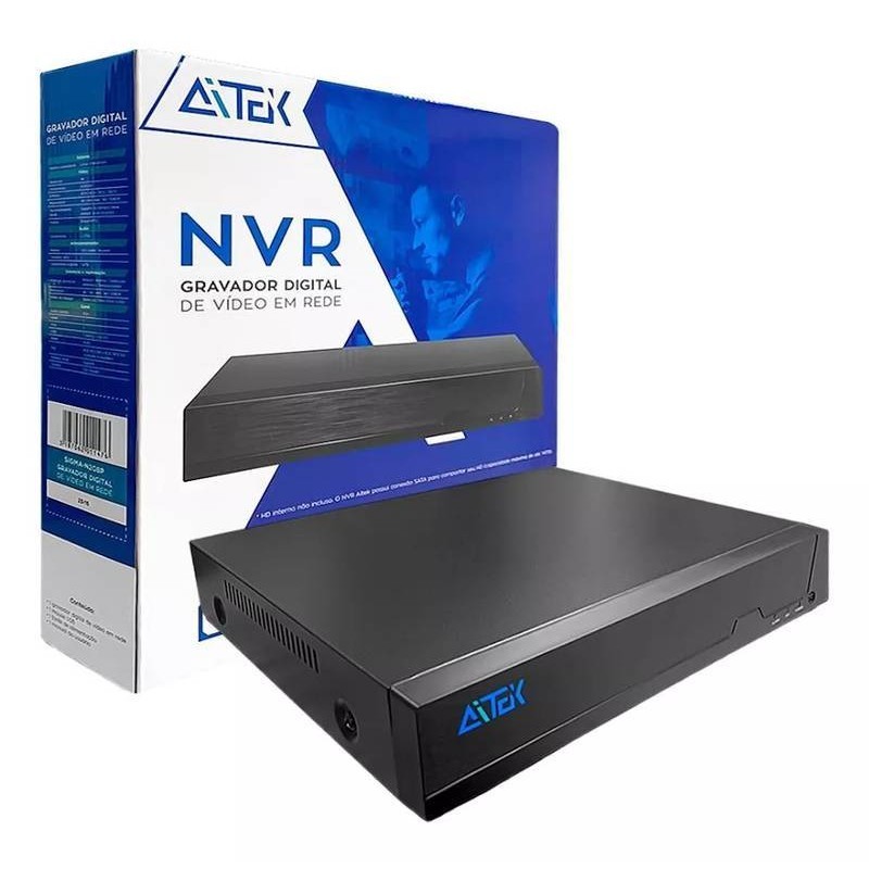 NVR 10 CANAIS 4K 5MP ONVIF H265 APP XMEYE SIGMA-N210 AITEK