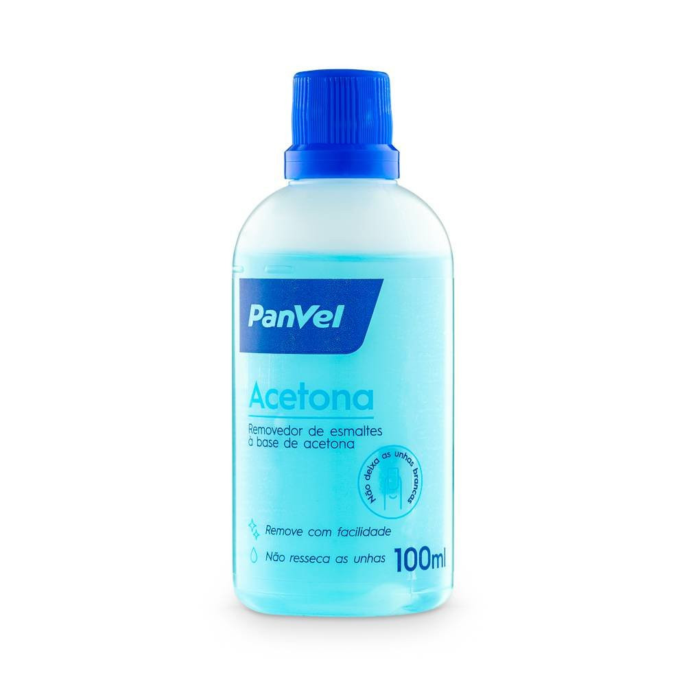 Removedor de Esmaltes à Base de Acetona Panvel 100ml em Oferta na Shopee