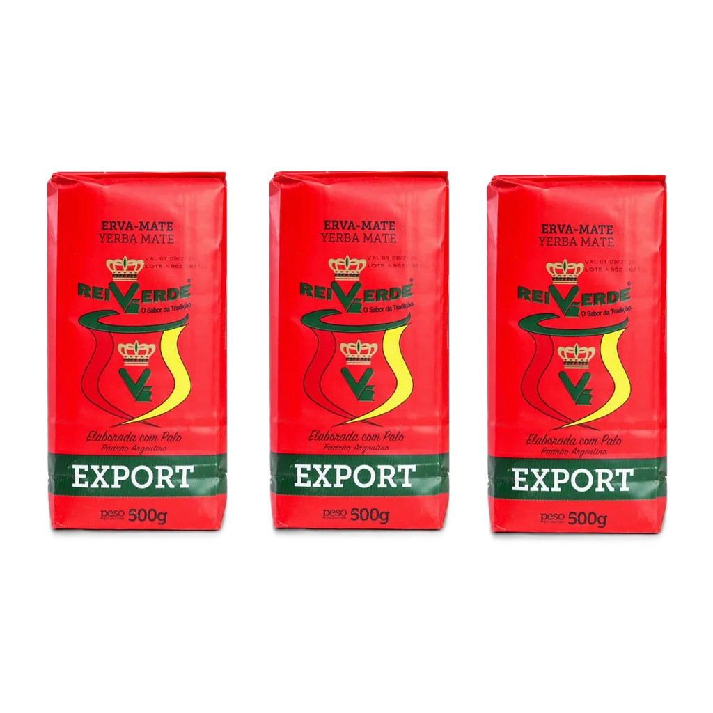 Kit 3 Erva Mate Export Elaborada com Palito Rei Verde 500g