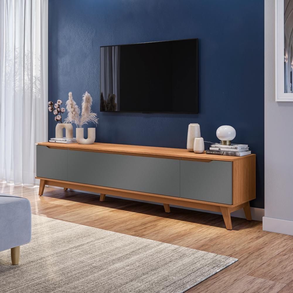 Rack Kappesberg 3 Portas Canela/chumbo 218cm em Oferta na Shopee