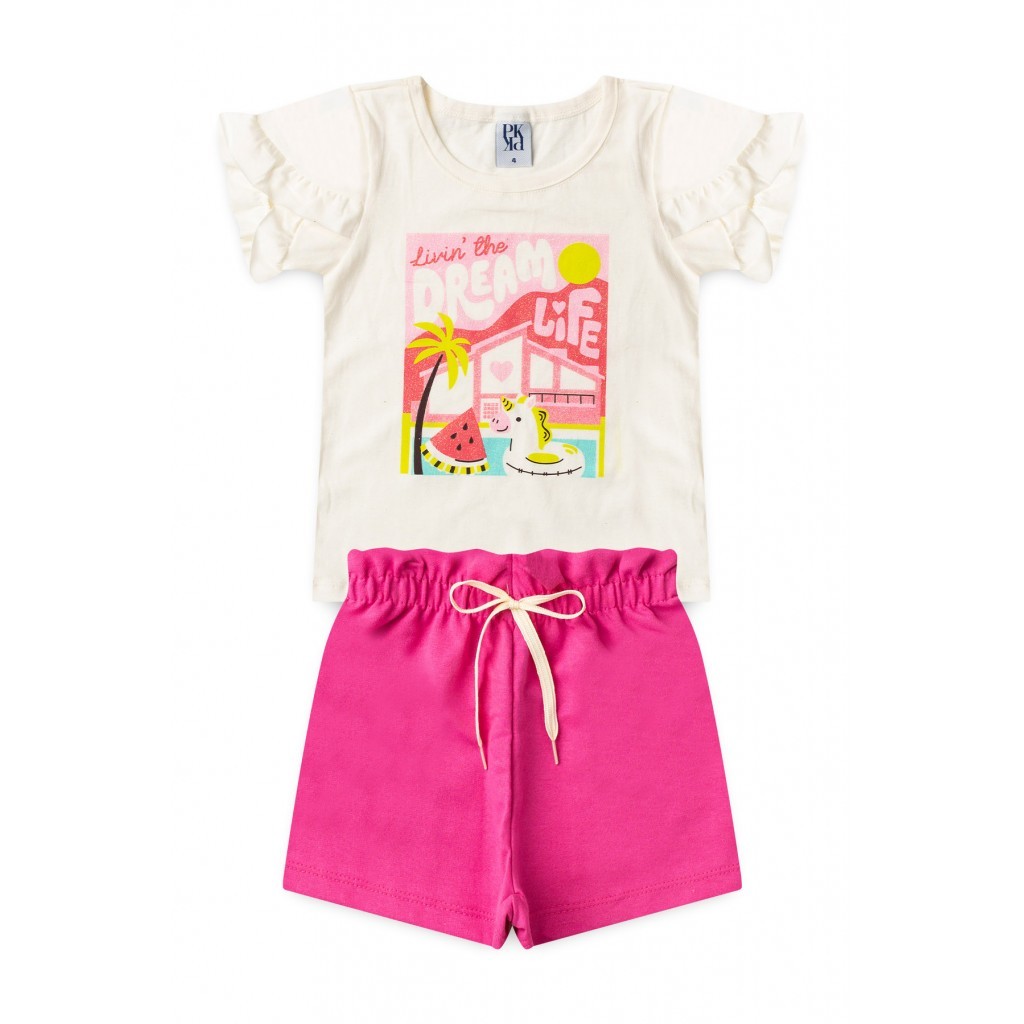 Conjunto Infantil Feminino Vivendo Um Sonho em Oferta na Shopee