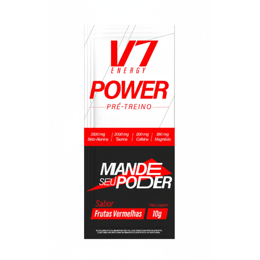 Pré Treino V7 Extreme Sabor Frutas Vermelhas Sache 10G UN- V7 ENERGY