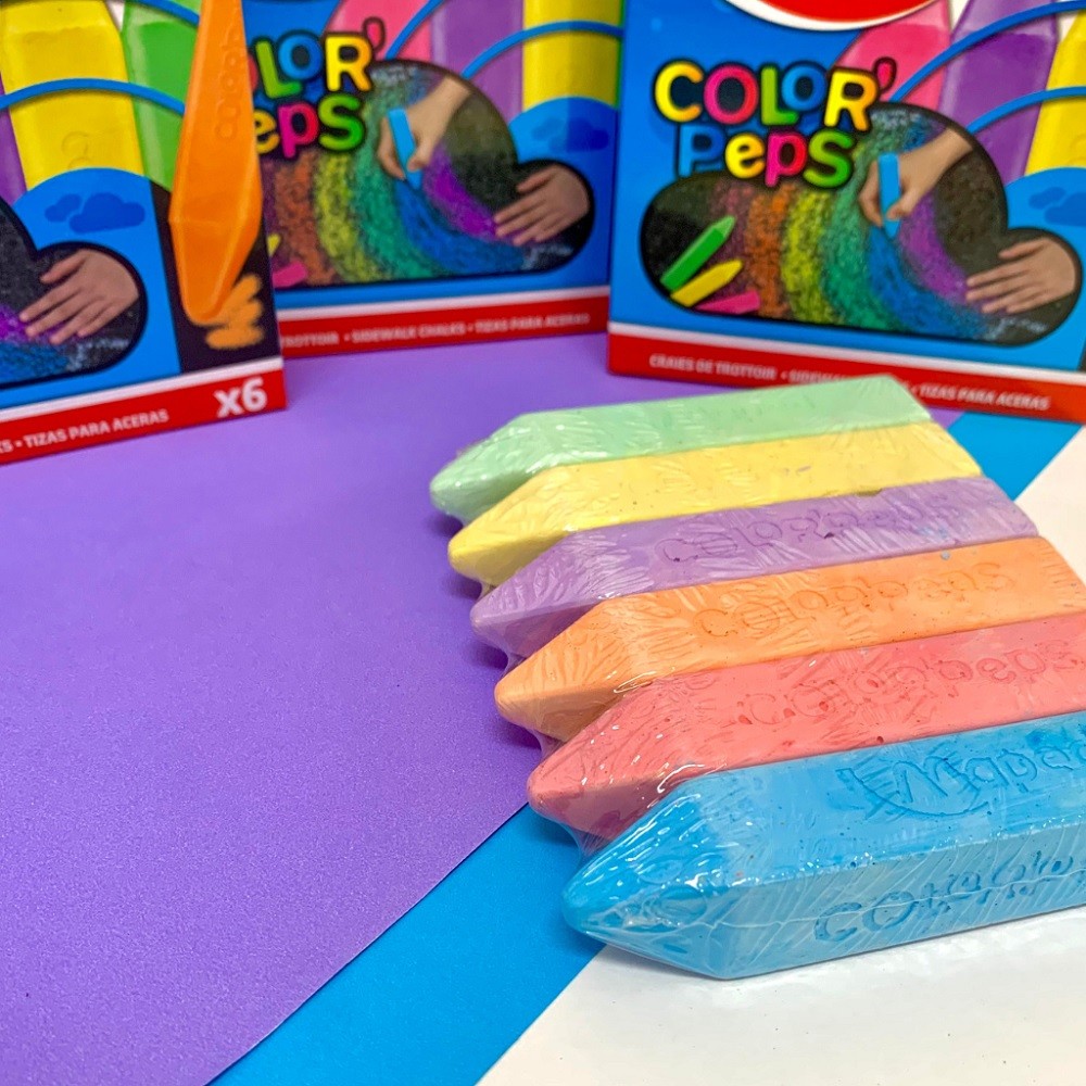 Giz de Chão Maped Jumbo 6 Cores ColorPeps