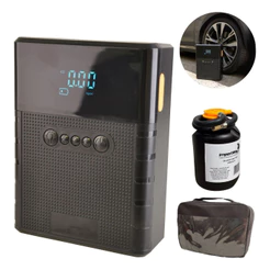 Compressor De Ar 12V Com Auxiliar De Partida Powerbank Luz LED E Selante Portátil Para Emergência Automotiva