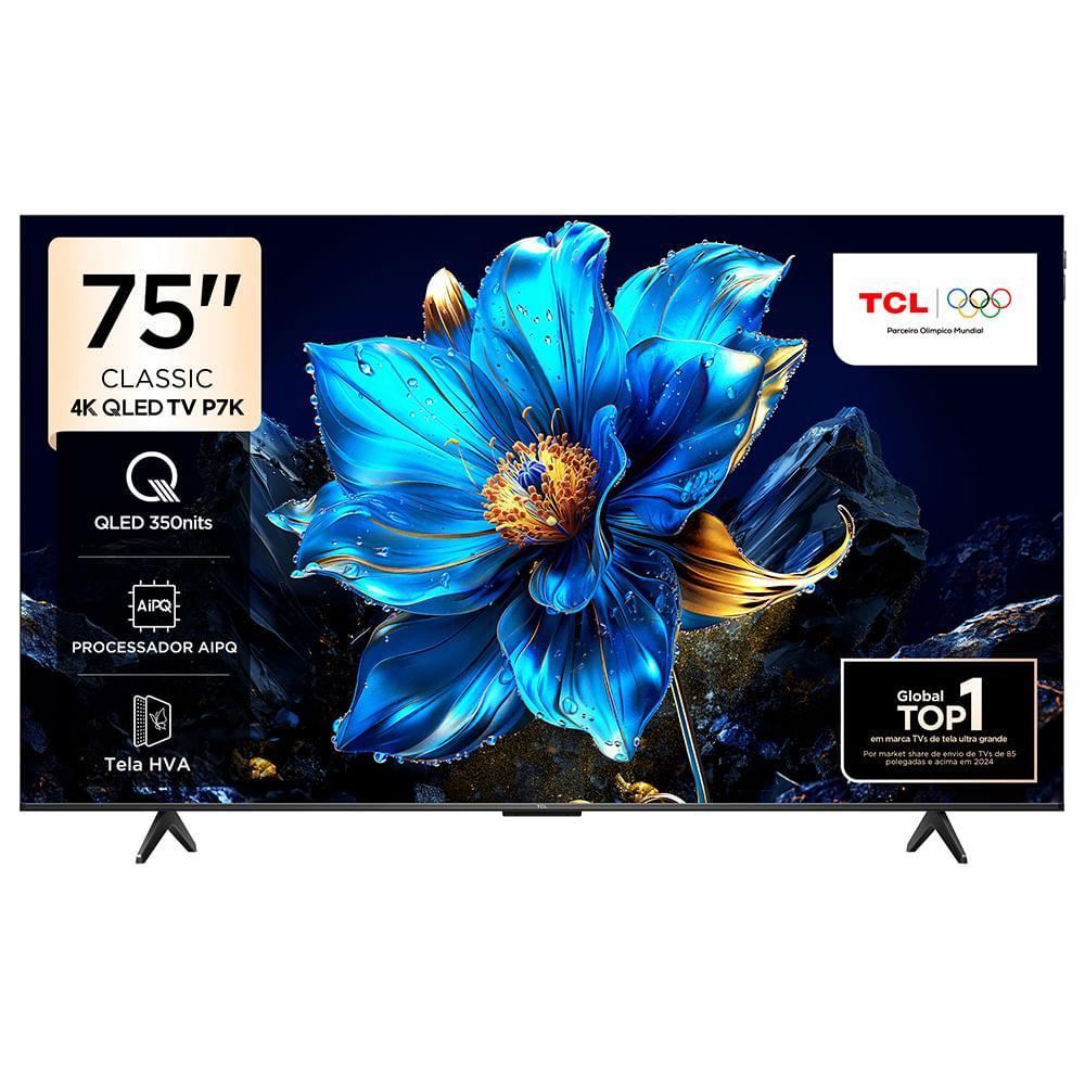 Smart TV 4K TCL Classic QLED 75” Polegadas com HDMI 2.1, Dolby Vision, Dolby Atmos e Wi-Fi...
