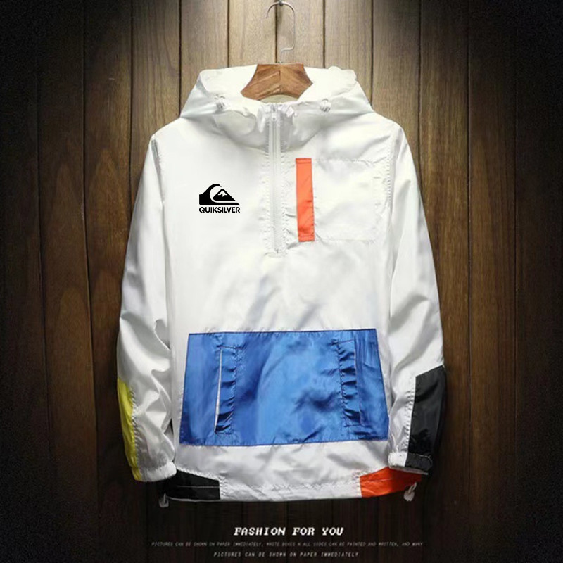 2025 Jaqueta Masculina Slim Fit Com Capuz Quiksilver De Secagem Rápida