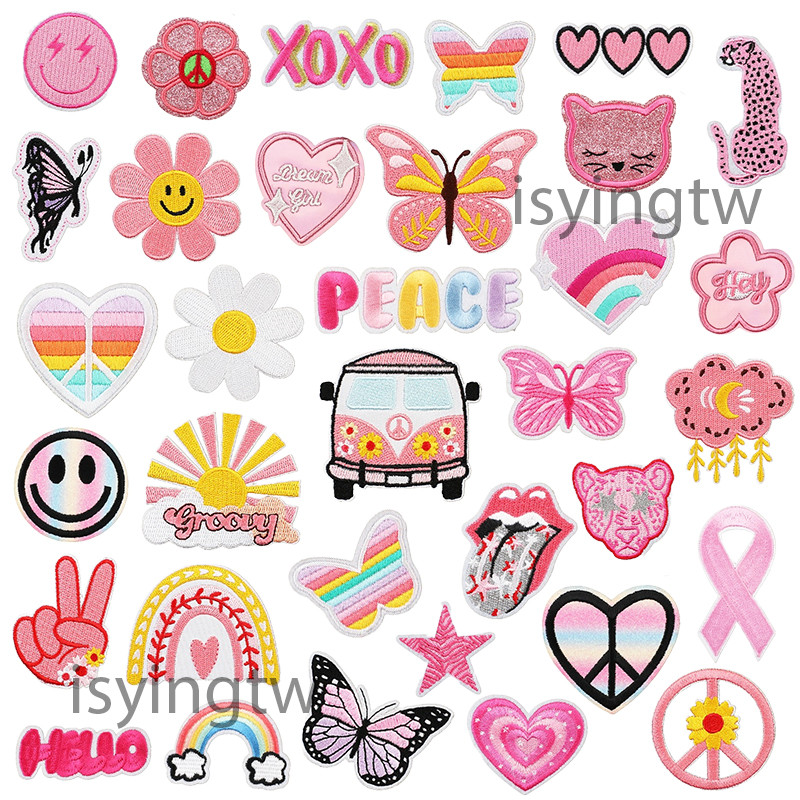 1pcs Adesivos Do Bordado Derretimento Quente Da Série Rosa Dos Pces , Apropriados Para De Engomar A Decoração Roup