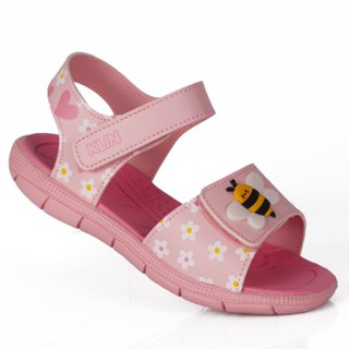 Sandália Papete Klin Menina Abelhinha  Rosa Infantil Anatômica Velcro Calce Fácil Confortável em Oferta na Shopee