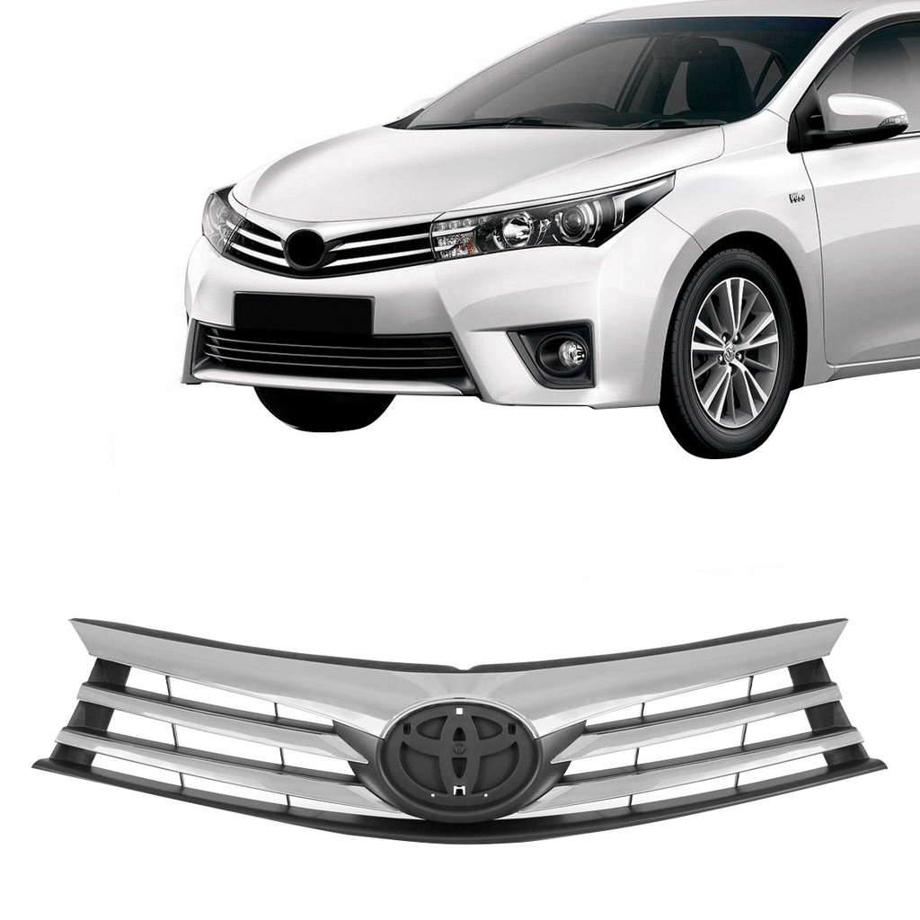 Grade Dianteira Corolla 2015 2016 2017 Preta Cromada Interna Externa