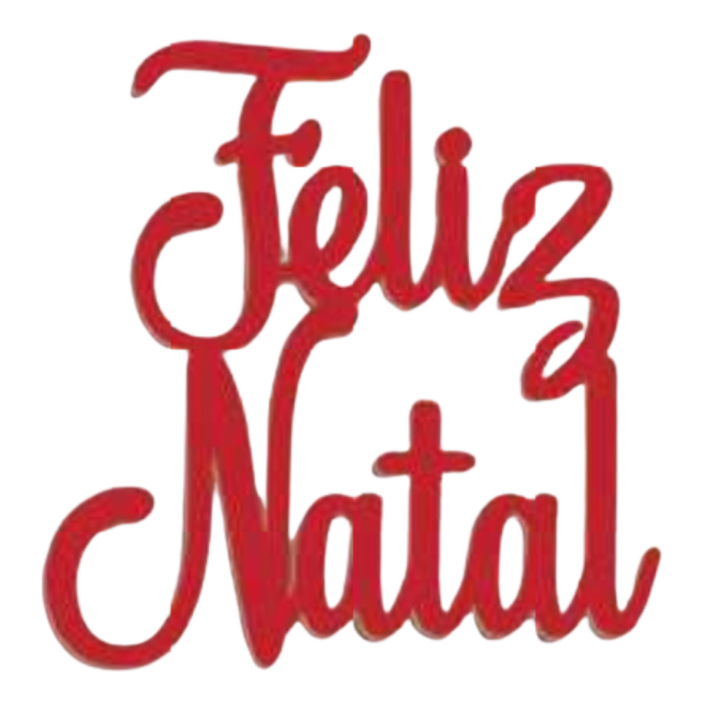 Placa Decorativa Painel Feliz Natal Mdf Vermelho Parede